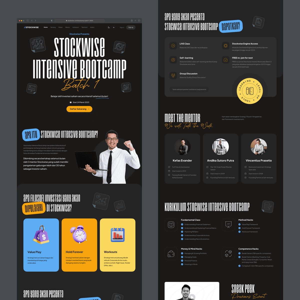 Stockwise Bootcamp - Landing Page